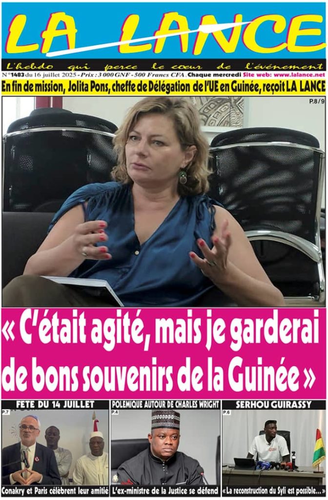 Actualités : La Une de la Lance du 16 juillet en Kiosque...!