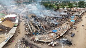 Nzérékoré : Le grand marché ravagé par un brasier