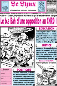 Actualité: La Une du Lynx N° 1800 du 12 octobre en kiosque (ministère de l&rsquo;Urbanisme, Pâtisserie centrale, Dixinn-Terrasse, pharmacie Diaguissa…)